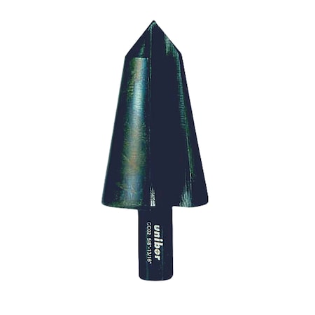 1/8in-9/16in  Cone Drill, 3-Flat Shank, Bluemax Coated